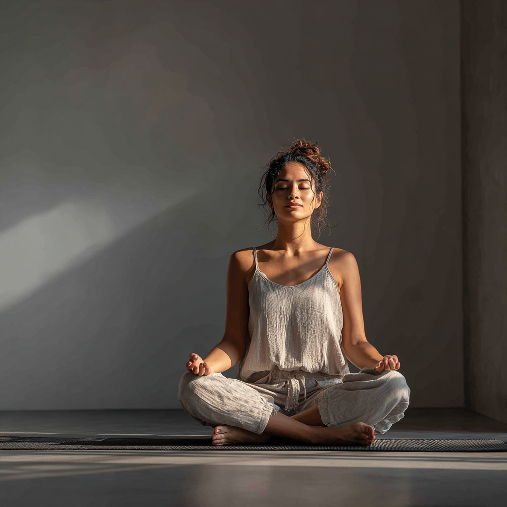 Άνδρας που κάνει γιόγκα σε εξωτερικό χώρο